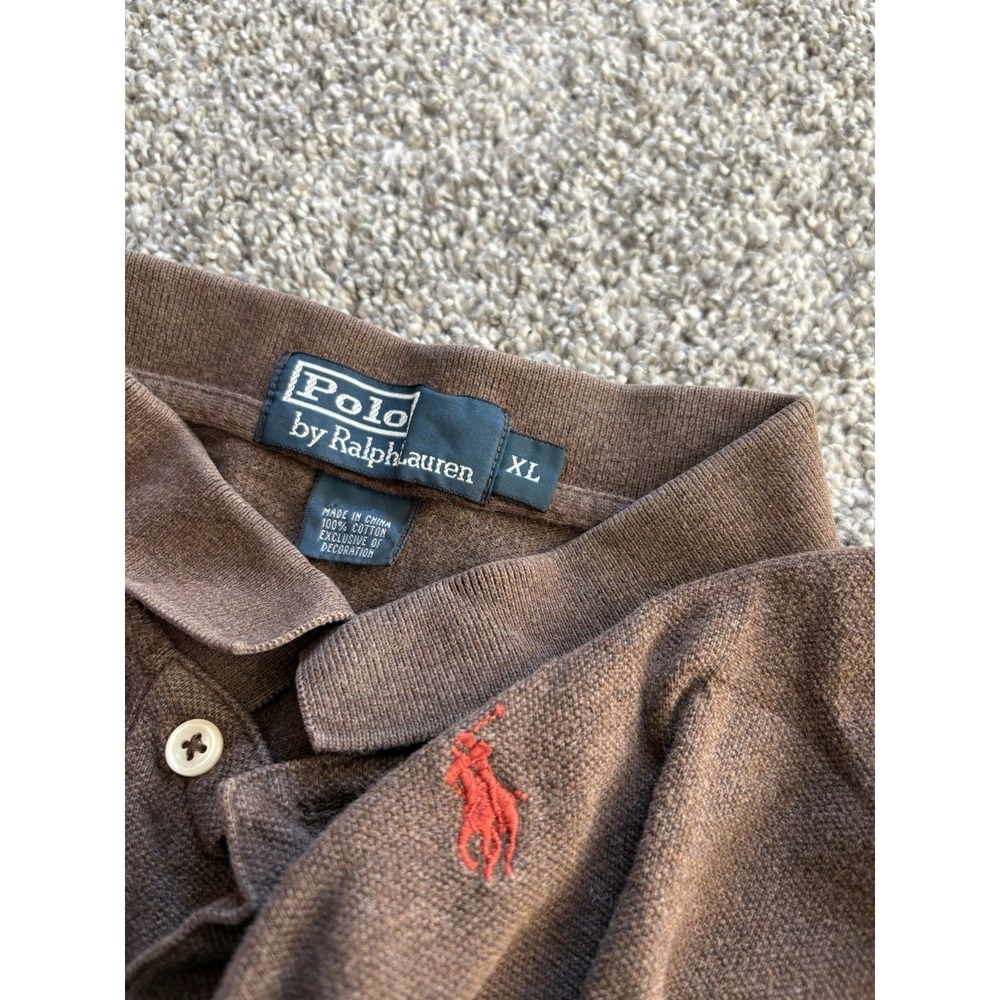 Polo Ralph Lauren Shirt Men's Size XL Light Brown Short Sleeve Polo
